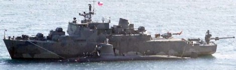 Colisão entre o submarino SS ‘Carrera’ e a fragata FF ‘Condell’ da Armada do Chile