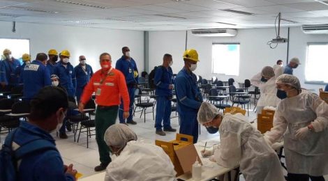 Petrobras realiza testagem para Covid-19 nos trabalhadores das obras do GasLub Itaboraí