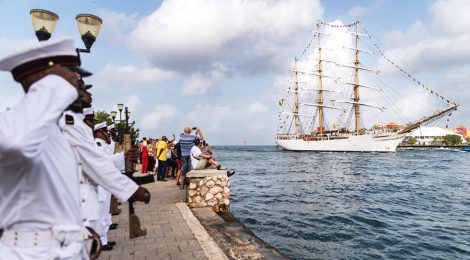 Velas Latinoamerica 2022: Navio-Veleiro “Cisne Branco” atraca em Curaçao