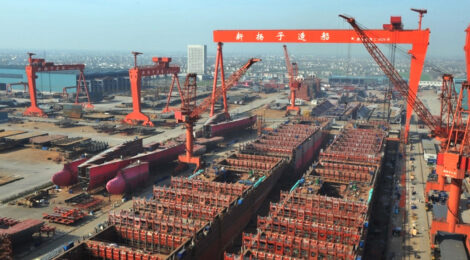 Construtores navais coreanos perdem pedidos para a China em setembro