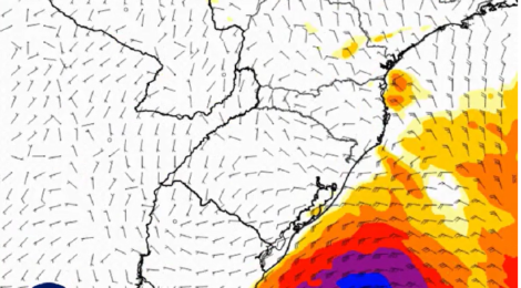 Ciclone extratropical deve atingir Sul do Brasil nesta semana; rajadas podem superar os 100 km/h