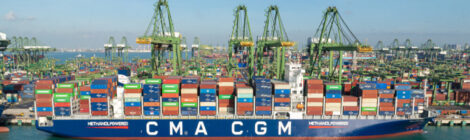 CMA CGM recebe seu 1º porta-contêiner movido a metanol e amplia frota com combustíveis alternativos